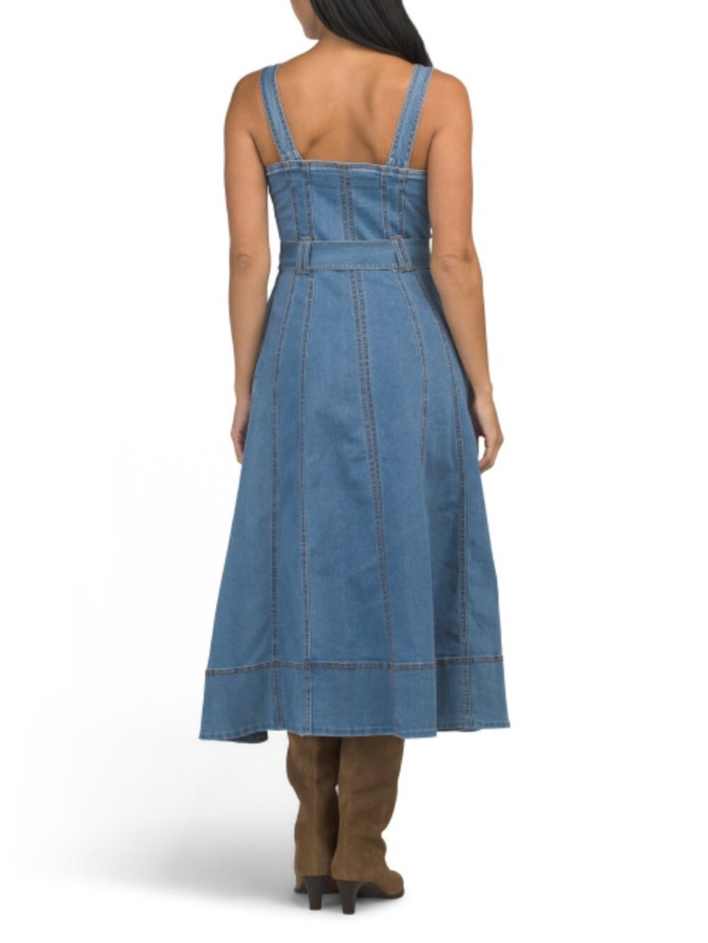 HOUSE OF HARLOW 1960 Denim Midi Dress - Picture 2 of 2